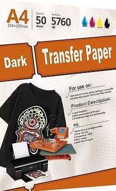 Dark inkjet heat transfer